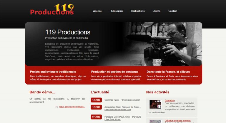 Nouveau site 119 Productions (2011)
