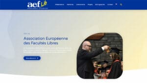 AEFLIB, Association Européenne des Facultés Libres - 119 Productions, Création de site internet - Bordeaux